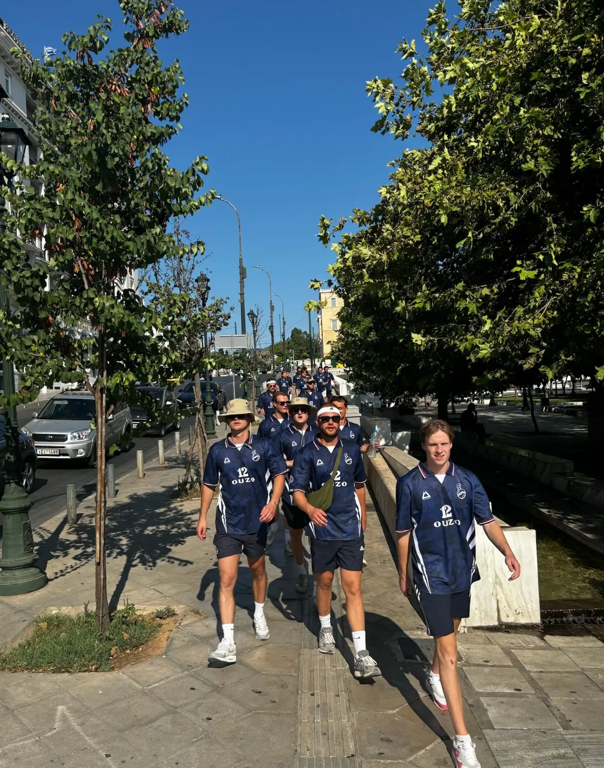 Lustrum Fiesta participants wearing custom jerseys