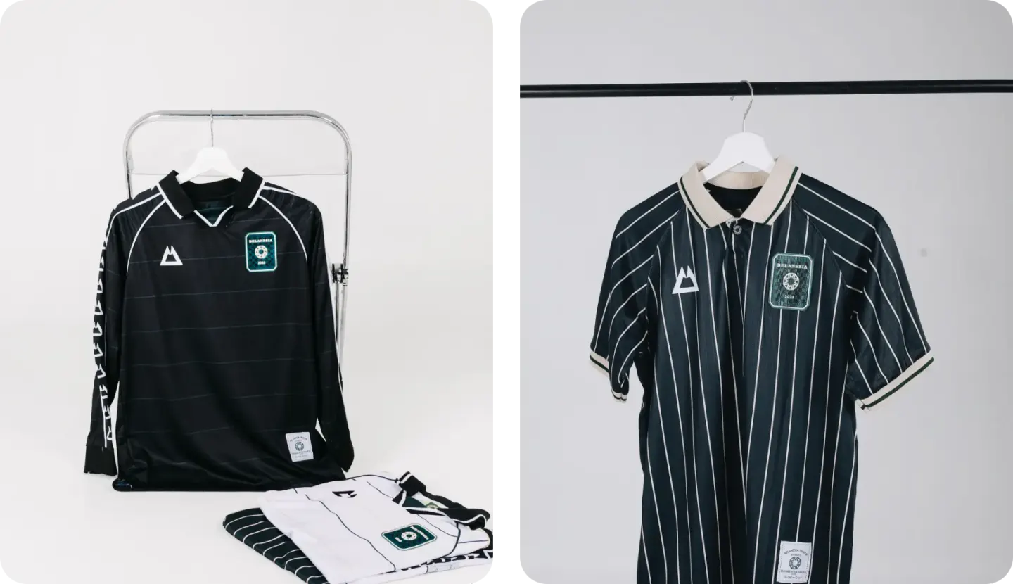 Belanesia teamwear shirt detail